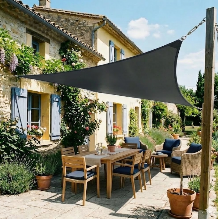 Voile d'ombrage triangulaire noir
