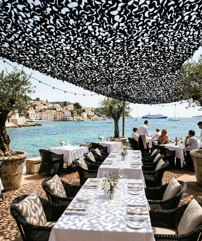 Filet d'ombrage en camouflage noir