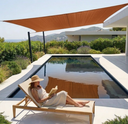 Voile d'ombrage carré orange