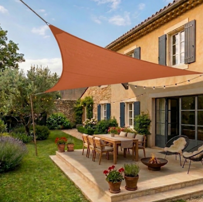 Voile d'ombrage carré orange