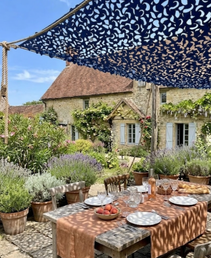 Filet d'ombrage en camouflage bleu
